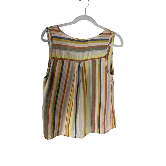 Women's Rewind Striped Sleeveless Button up Top size Medium - Picture 4 of 5